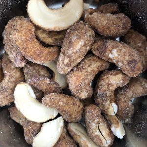 Cinnamon and Maple Caramelised Cashew Nuts